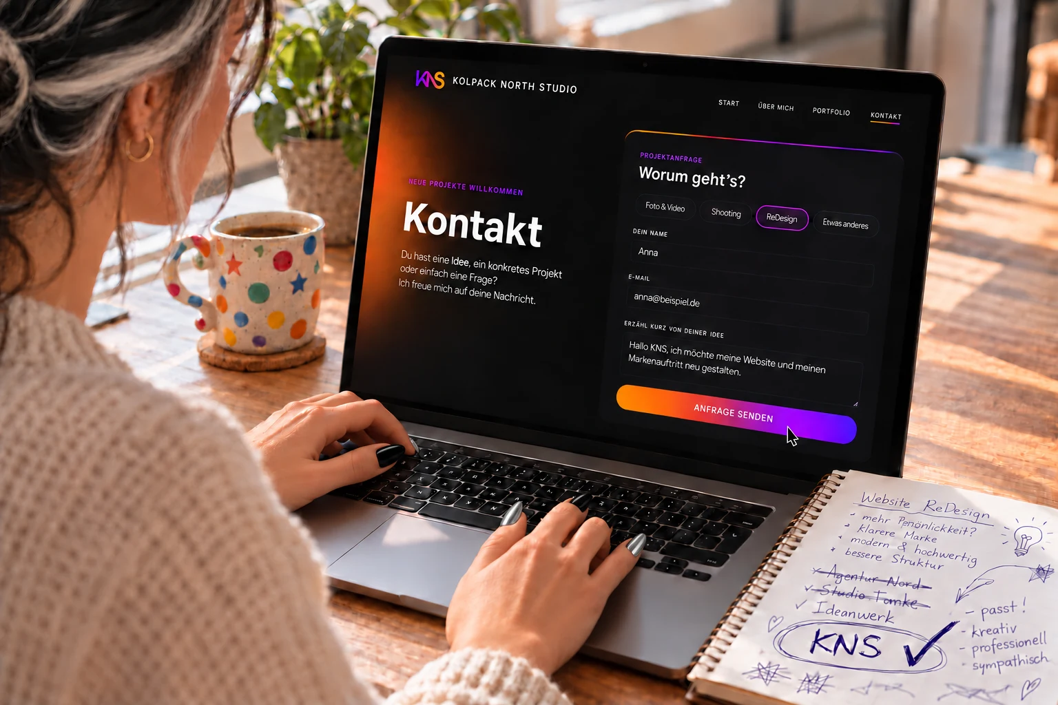 Kolpack North Studio Kontaktformular